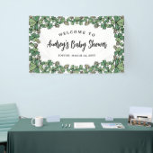 White Clovers Gender Neutral Baby shower Welkom Spandoek (Beurs)
