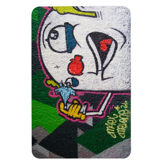 White clown magneet (Verticaal)