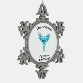 White Coat Ceremonie Kristal Medisch Tin Sneeuwvlok Ornament (Links)