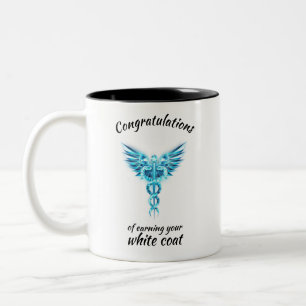 White Coat Ceremonie Kristal Medisch  Tweekleurige Koffiemok