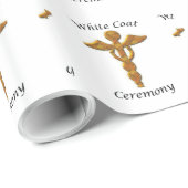 White Coat Ceremony Gold Medical, Custom Gift Cadeaupapier (Rol Hoek)