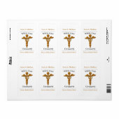 White Coat Ceremony Gold Medical, Custom Gift Etiket (Full Sheet)