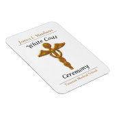 White Coat Ceremony Gold Medical, Custom Gift Magneet (Rechterzijde)