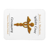 White Coat Ceremony Gold Medical, Custom Gift Magneet (Horizontaal)