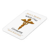 White Coat Ceremony Gold Medical, Custom Gift Magneet (Linkerzijde)