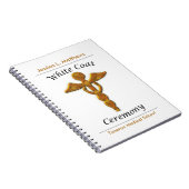 White Coat Ceremony Gold Medical, Custom Gift Notitieboek (Rechterzijde)