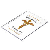 White Coat Ceremony Gold Medical, Custom Gift Notitieboek (Linkerzijde)