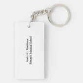 White Coat Ceremony Gold Medical, Custom Gift Sleutelhanger (achterkant)