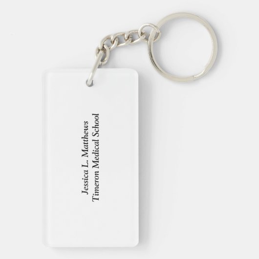 White Coat Ceremony Gold Medical, Custom Gift Sleutelhanger (achterkant)