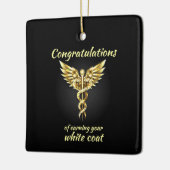 White Coat Ceremony Gold Medical Keramisch Ornament (Links)