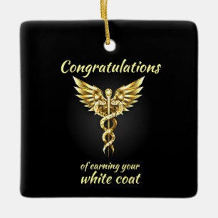 White Coat Ceremony Gold Medical Keramisch Ornament
