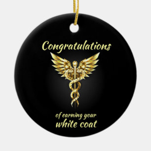 White Coat Ceremony Gold Medical Keramisch Ornament