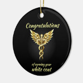 White Coat Ceremony Gold Medical Keramisch Ornament (Links)