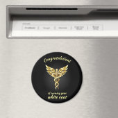 White Coat Ceremony Gold Medical Magneet (Insitu (Vaatwasser))