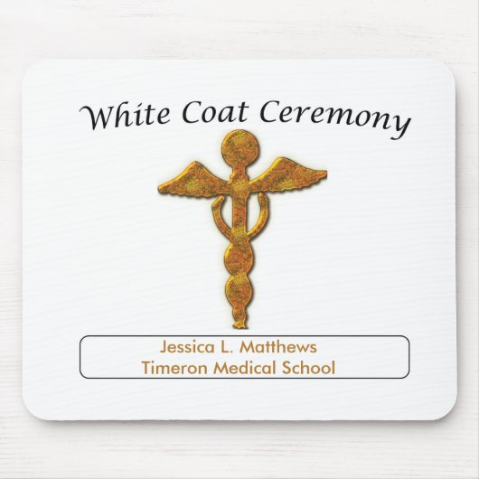 White Coat Ceremony Gold Medical, Mousepad Muismat (Voorkant)