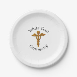 White Coat Ceremony Gold Medical, Round Gifts Papieren Bordje