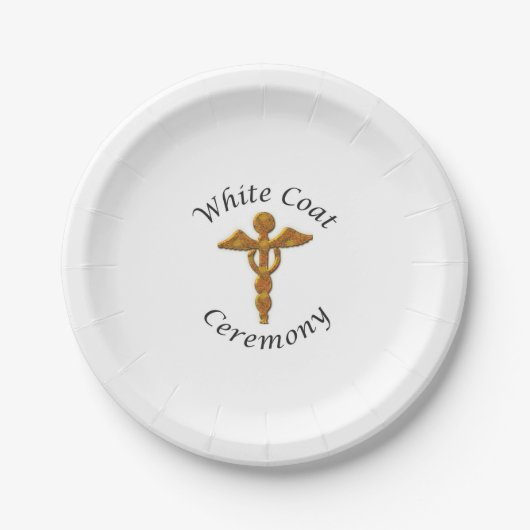White Coat Ceremony Gold Medical, Round Gifts Papieren Bordje (Voorkant)