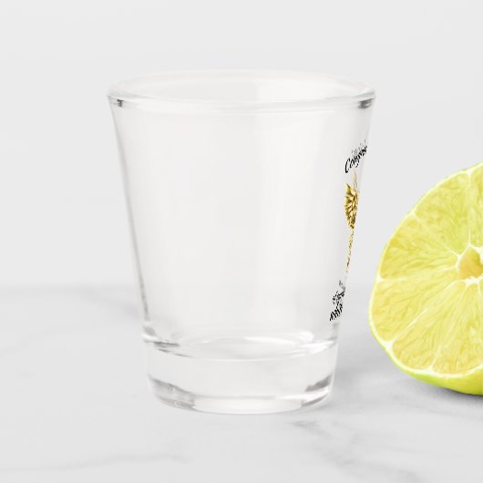 White Coat Ceremony Gold Medical Shot Glas (Links)