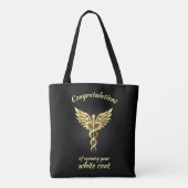 White Coat Ceremony Gold Medical Tote Bag (Achterkant)