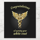 White Coat Ceremony Gold Medical Wijn Etiket (Enkel label)