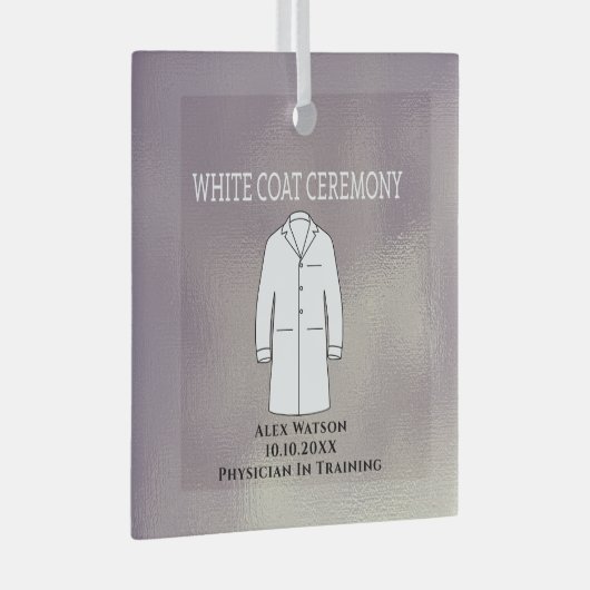 White Coat Ceremony Keepomwille Arts Doctor Glas Ornament (Voorkant Rechts)