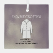 White Coat Ceremony Keepomwille Arts Doctor Glas Ornament (Achterkant)