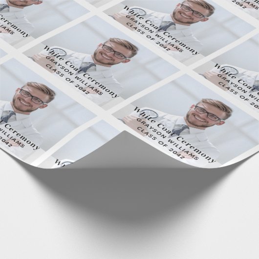 White Coat Ceremony Medical Foto Cadeaupapier (Hoek)