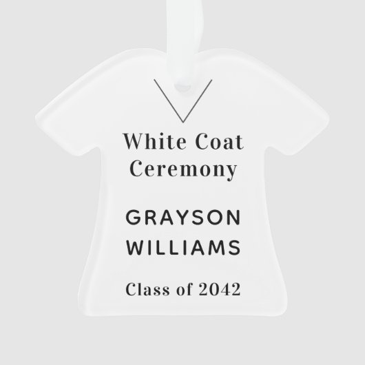 White Coat Ceremony Medical Ornament (voorkant)
