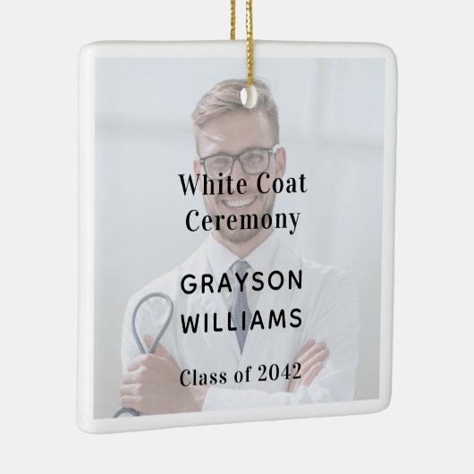 White Coat Ceremony Medical Ornament (Rechts)
