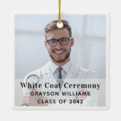 White Coat Ceremony Medical Photo Ornament (Achterkant)
