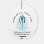 White Coat Ceremony Ornament, Doctor Graduation Keramisch Ornament (Links)