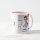 White Coat Ceremony Photo Name Date Tweekleurige Koffiemok (Voorkant rechts)