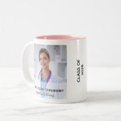 White Coat Ceremony Photo Name Date Tweekleurige Koffiemok (Voorkant links)
