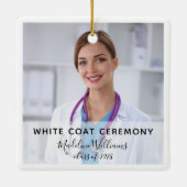 White Coat Ceremony Photo Ornament (Achterkant)