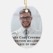 White Coat Ceremony Photo Ornament (Achterkant)