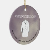 White Coat Ceremony Physician Doctor Monogrammed Keramisch Ornament (Rechts)