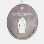 White Coat Ceremony Physician Doctor Monogrammed Keramisch Ornament (Links)