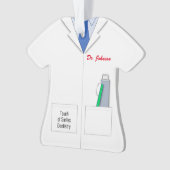 White Coat Dentist Professional Ornament (voorkant)
