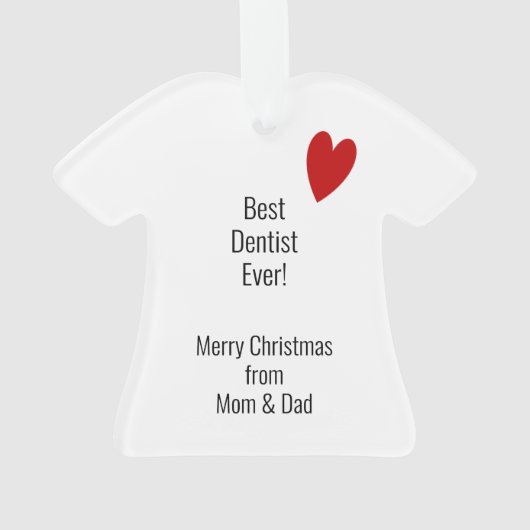 White Coat Dentist Professional Ornament (achterkant)
