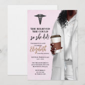 White Coat Medische School Afstuderen Uitnodiging (Voorkant / Achterkant)