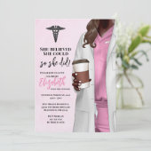 White Coat Medische School Afstuderen Uitnodiging (Staand voorkant)