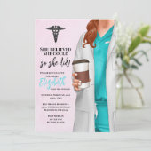 White Coat Medische School Afstuderen Uitnodiging (Staand voorkant)