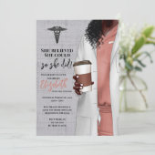 White Coat Medische School Afstuderen Uitnodiging (Staand voorkant)