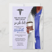 White Coat Medische School Afstuderen Uitnodiging (Voorkant)