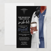 White Coat Medische School Afstuderen Uitnodiging (Voorkant / Achterkant)
