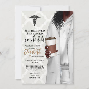 White Coat Medische School Afstuderen Uitnodiging