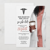 White Coat Medische School Afstuderen Uitnodiging (Voorkant / Achterkant)