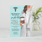 White Coat Medische School Afstuderen Uitnodiging (Staand voorkant)