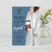 White Coat Medische School Afstuderen Uitnodiging (Staand voorkant)