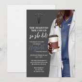 White Coat Medische School Afstuderen Uitnodiging (Voorkant / Achterkant)
